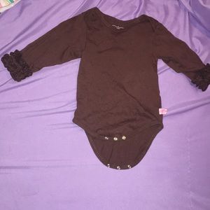 Ruffle butts long sleeve onesie